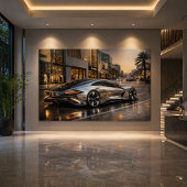 Strakke Concept Supercar Muurdecoratie Kaart