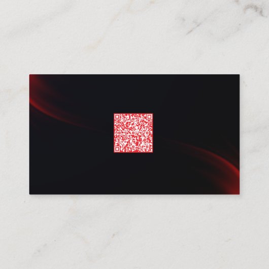 Strakke Donkere Professionele QR Code Netwerkaart Visitekaartje (Achterkant)