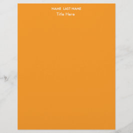 Strakke Eenvoudige oranje Aangepaste  Briefhoofd