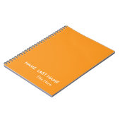 Strakke Eenvoudige oranje Aangepaste Notitieboek (Linkerzijde)
