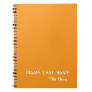 Strakke Eenvoudige oranje Aangepaste Notitieboek