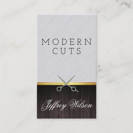 Strakke en Moderne Kapper Visitekaartje (Voorkant)