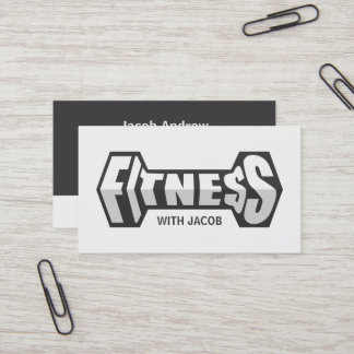 Strakke Fitness Dumbbell Typografie Fitness Traine Visitekaartje