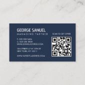 Strakke gegoten bedrijfs QR-code Visitekaartje (Achterkant)