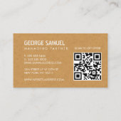 Strakke gegoten constructie Zakelijke QR-code Visitekaartje (Achterkant)