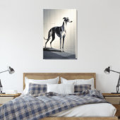 Strakke Greyhound Geometrisch Canvas Afdruk (Insitu (Slaapkamer))