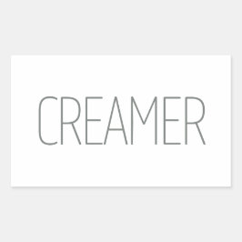 Strakke Grijze Creamer Rechthoekige Sticker
