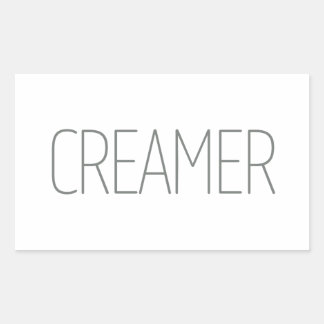 Strakke Grijze Creamer Rechthoekige Sticker