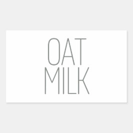 Strakke Grijze Haver Melk Rechthoekige Sticker