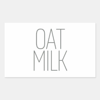 Strakke Grijze Haver Melk Rechthoekige Sticker