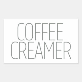 Strakke Grijze Koffiecreamer Rechthoekige Sticker