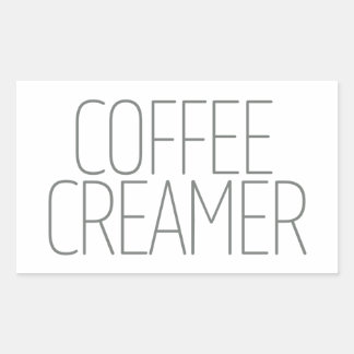Strakke Grijze Koffiecreamer Rechthoekige Sticker