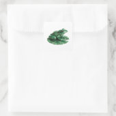 Strakke Groene Abstracte Cadeaup sticker (Tas)