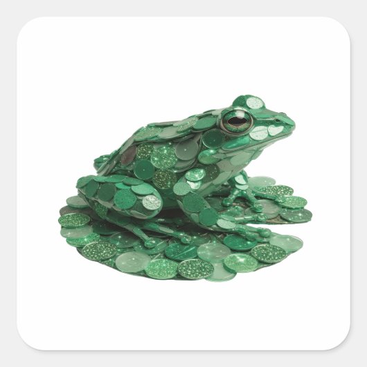 Strakke Groene Abstracte Cadeaup sticker (Voorkant)