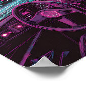 Strakke hightech-kunst: Digital Horizon Command De Poster (Hoek)