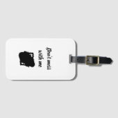 Strakke “Laat Me Met Rust” Bagage Label (Voorkant (horizontaal))