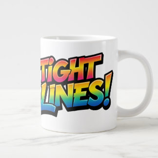 Strakke Lijnen Regenboog Gradiënt Grappig Visgesch Grote Koffiekop