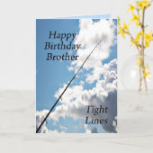 Strakke lijnen verjaardagskaart voor een broer kaart (Gele Bloem)