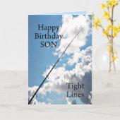 Strakke lijnen verjaardagskaart voor een zoon kaart (Gele Bloem)