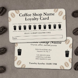 Strakke Loyaltycard voor Koffiezaak Visitekaartje