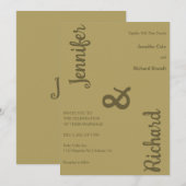 Strakke Minimalistische Trouwkaart Kaart (Voorkant / Achterkant)