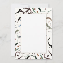 Strakke Moderne Abstracte Platte Uitnodigingen