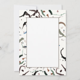 Strakke Moderne Abstracte Platte Uitnodigingen