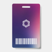 Strakke moderne  gradient ombre professioneel badge (Achterkant)