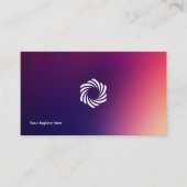 Strakke moderne gradient ombre professioneel visitekaartje (Voorkant)