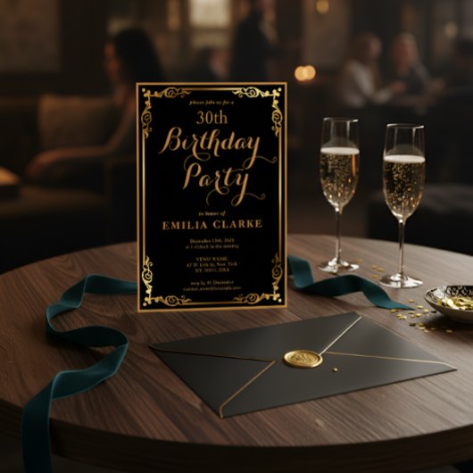 Strakke moderne verjaardagsfeest uitnodigingen voo