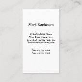 Strakke moderne visitekaartjes (Achterkant)