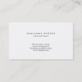 Strakke Moderne Zwarte Denim Streep Visitekaartje (Achterkant)