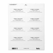 Strakke naam modern bedrijf etiket (Full Sheet)
