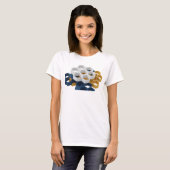 Strakke Navy ABSTRACTE KUNST Grafische T-shirt (Voorkant volledig)