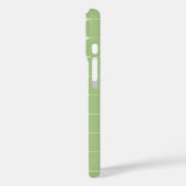 Strakke Neutrale Raster Minimalistische Saliegroen Case-Mate iPhone Case (Achterkant / Links)