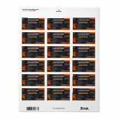 Strakke Obsidiaan Veelhoek Bedrijfsreiniging Etiket (Full Sheet)