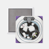 Strakke pasvorm v.3 - grillige kattenmagneet magneet (Voorkant / Achterkant)