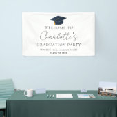 Strakke Professionele Afstudeerhoed Viering Spandoek (Beurs)
