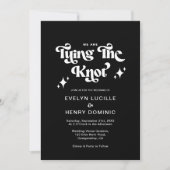 Strakke Retro Huwelijkssluiting Kaart (Voorkant)