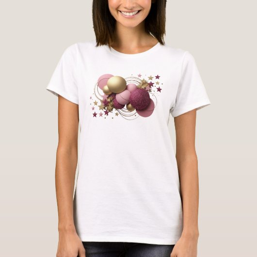 Strakke Rode ABSTRACTE KUNST Statement T-shirt (Voorkant)
