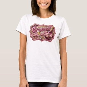 Strakke Rode CHAMPAGNE IS MIJN MEDICIJN Statement T-shirt