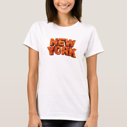 Strakke Rode NEW YORK T-shirt (Voorkant)