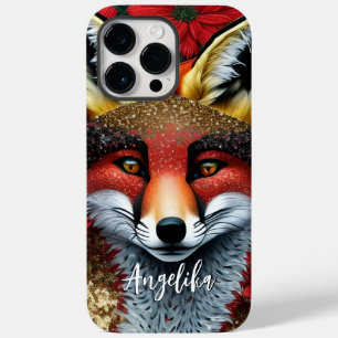 Strakke Rood en Goud Vos Minimalistisch Case-Mate iPhone 14 Pro Max Hoesje