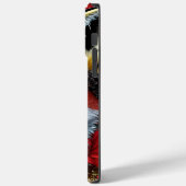 Strakke Rood en Goud Vos Minimalistisch Case-Mate iPhone Case (Achterkant / Links)