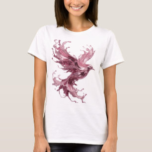 Strakke Roze ABSTRACTE KUNST Draagbare Kunst T-shirt