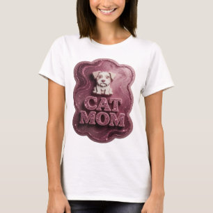 Strakke Roze CAT MOM Maatwerk T-shirt