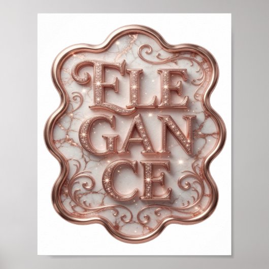 Strakke Roze ELEGANTIE Draagbare Kunst Poster (Voorkant)