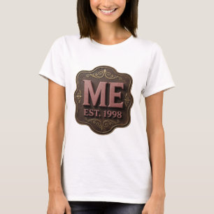 Strakke Roze ME EST 1998 Custom Ontwerp T-shirt