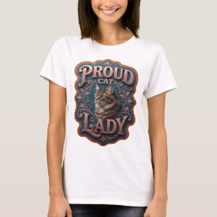 Strakke Roze TROTS OP KATTEN DAME Artistiek Motief T-shirt