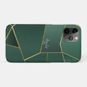 Strakke Saliegroene Asymmetrische Geometrische Case-Mate iPhone Case (Achterkant (horizontaal))